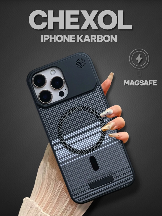 IPhone Giof Carbon, MagSafe 11, 12, 13, 14 Pro, 15 Pro, 16 Pro, 17 Pro, Pro max