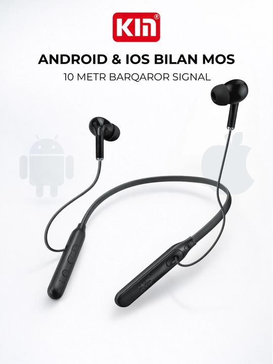 Simsiz quloqchin KIN KL02, Bluetooth garnitura, 5 soat ishlash, 2ta qurilmaga ulanish