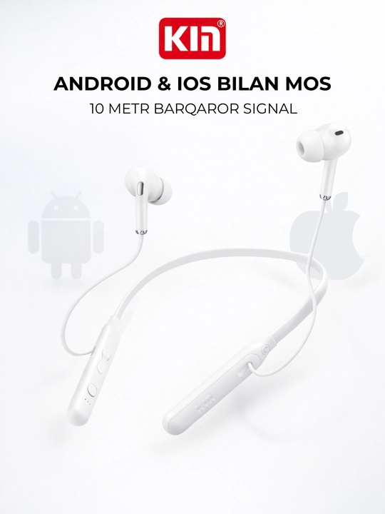 Simsiz quloqchin KIN KL02, Bluetooth garnitura, 5 soat ishlash, 2ta qurilmaga ulanish