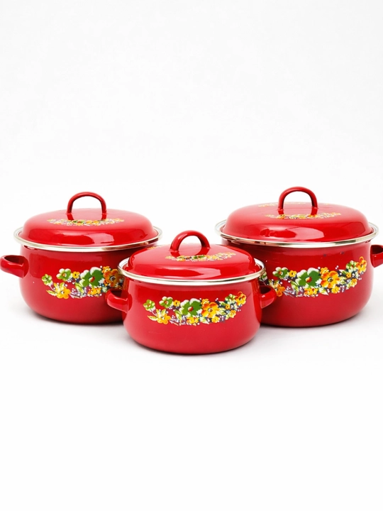 Kostrulkalar to'plami, oshxona uchun, glazur - 
