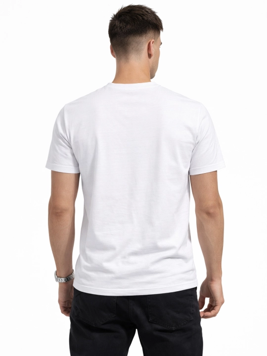 Erkaklar futbolkasi WEERIT Classic White 100% paxta L–3XL