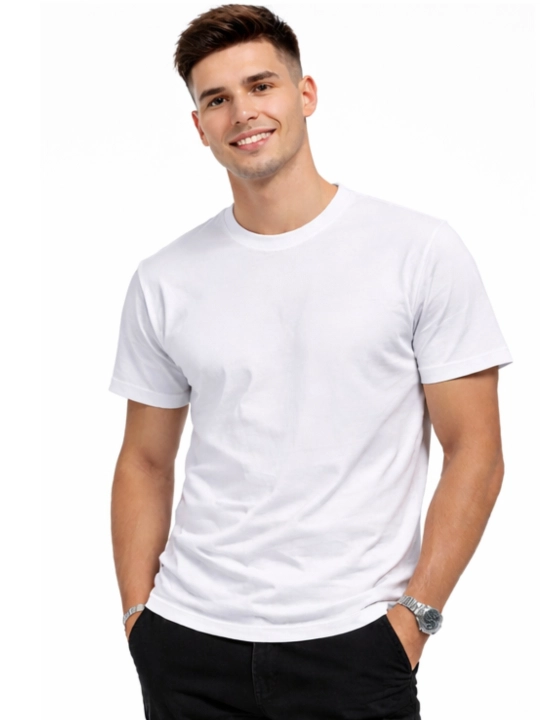Erkaklar futbolkasi WEERIT Classic White 100% paxta L–3XL
