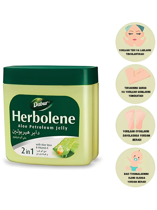 Dabur Aloe Vaseline 120 g - lab yuz oyoqlar va bolalar terisi namlantiruvchi va parvarish