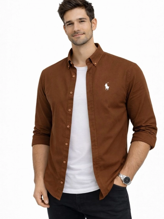 Erkaklar uchun klassik U.S Polo ASSN. ko‘ylak – 100% paxta, bahor-yoz-kuz uchun, 1 razmer kichik