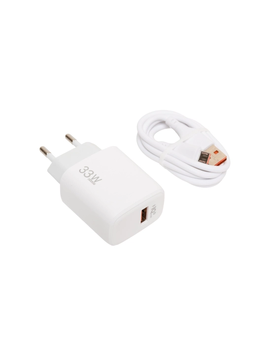 Quick Fast zaryadlash qurilmasi Micro USB V8 ulagichli kabel