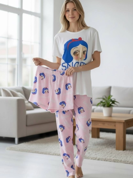 Pijama ayollar uchun, qizlar uchun pijama 2 tasi 1 da va 3 tasi 1 da yumshoq va qulay - 