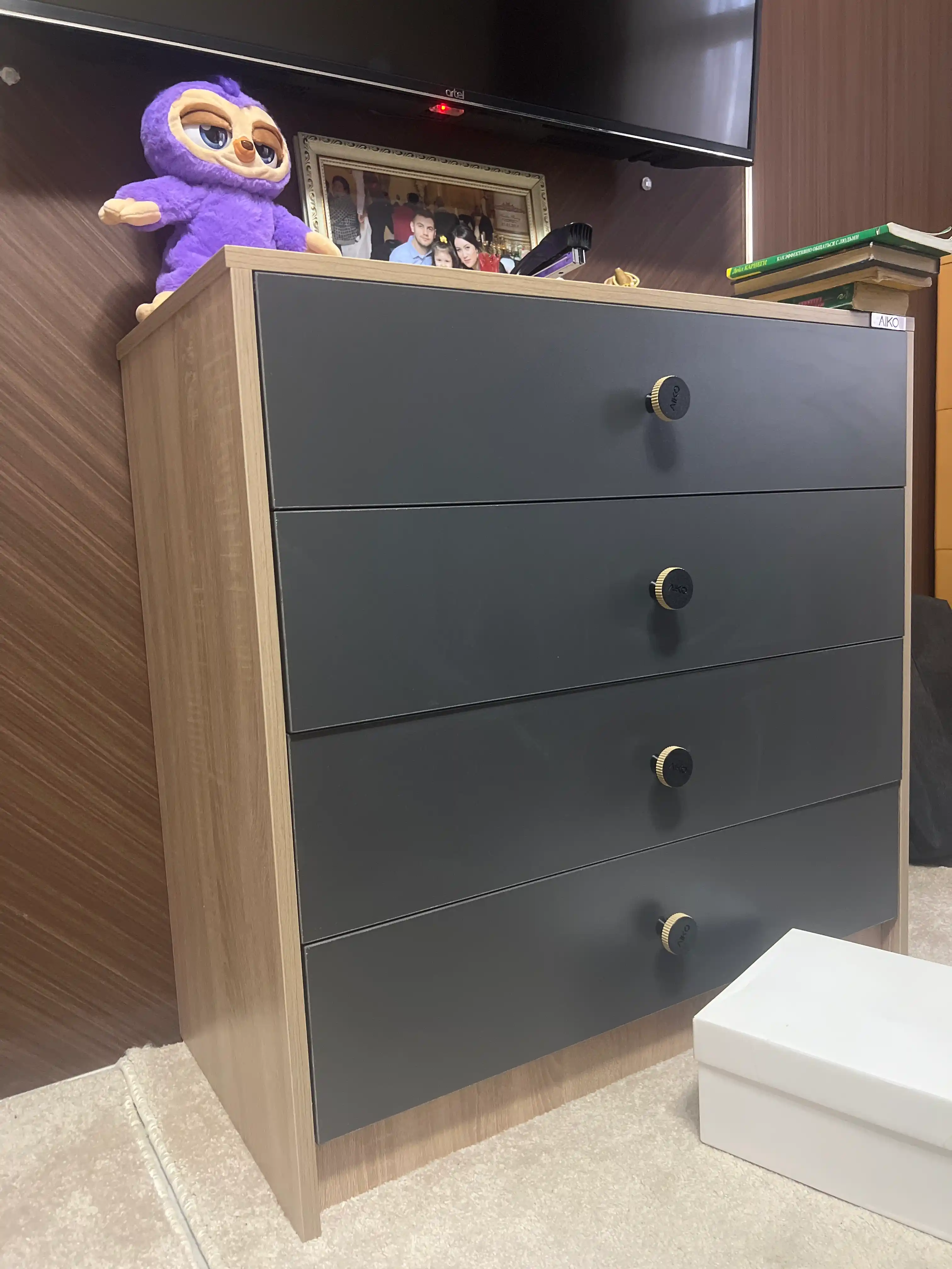 Комод AIKO Vibe, с ящиками для белья, для спальни, тумба с полками, 80 x 40 x 80 см