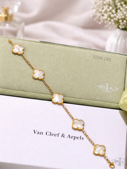 Браслеты для женщин и для девочек Clever, Van Cleef, не меняет цвет и не темнеет — UZMLIVE-ВКЛФ-ЗОЛХАКИ