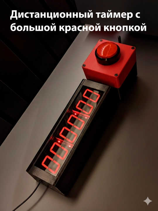 Секундомер с большой проводной/беспроводной кнопкой и пультом