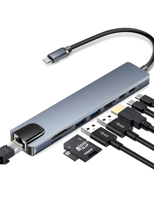 Type-C 8 1 portli kombo-xab - 