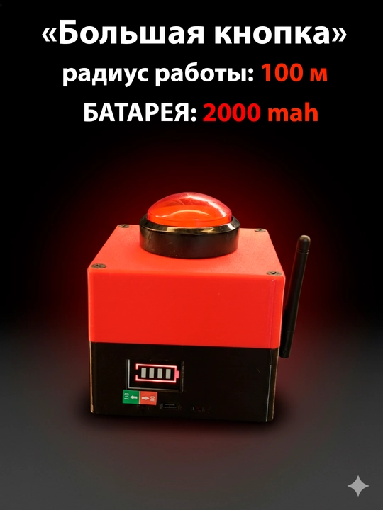 Секундомер с большой проводной/беспроводной кнопкой и пультом