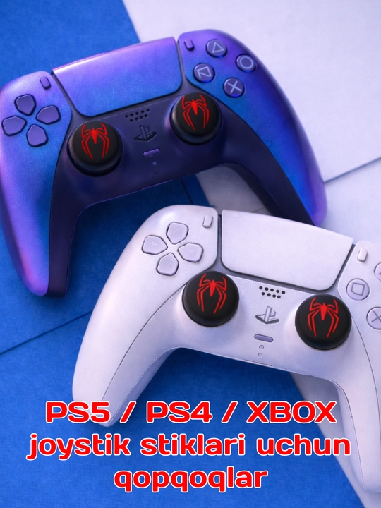 Накладки на стики джойстика Spiderman для Playstation PS3/ PS4/ PS5 / Xbox, 2 шт
