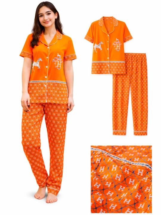 Ayollar pijamasi, Hermes, bosma naqshli, turli rang va naqshlar XL- XXL - 3XL - 4XL - 5XL