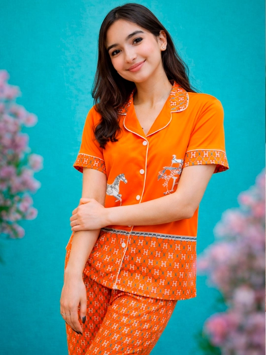 Ayollar pijamasi, Hermes, bosma naqshli, turli rang va naqshlar XL- XXL - 3XL - 4XL - 5XL