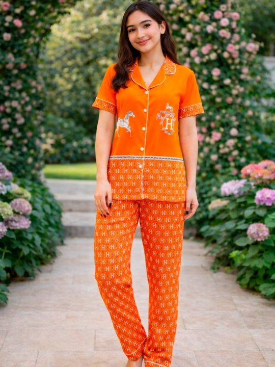 Ayollar pijamasi, Hermes, bosma naqshli, turli rang va naqshlar XL- XXL - 3XL - 4XL - 5XL