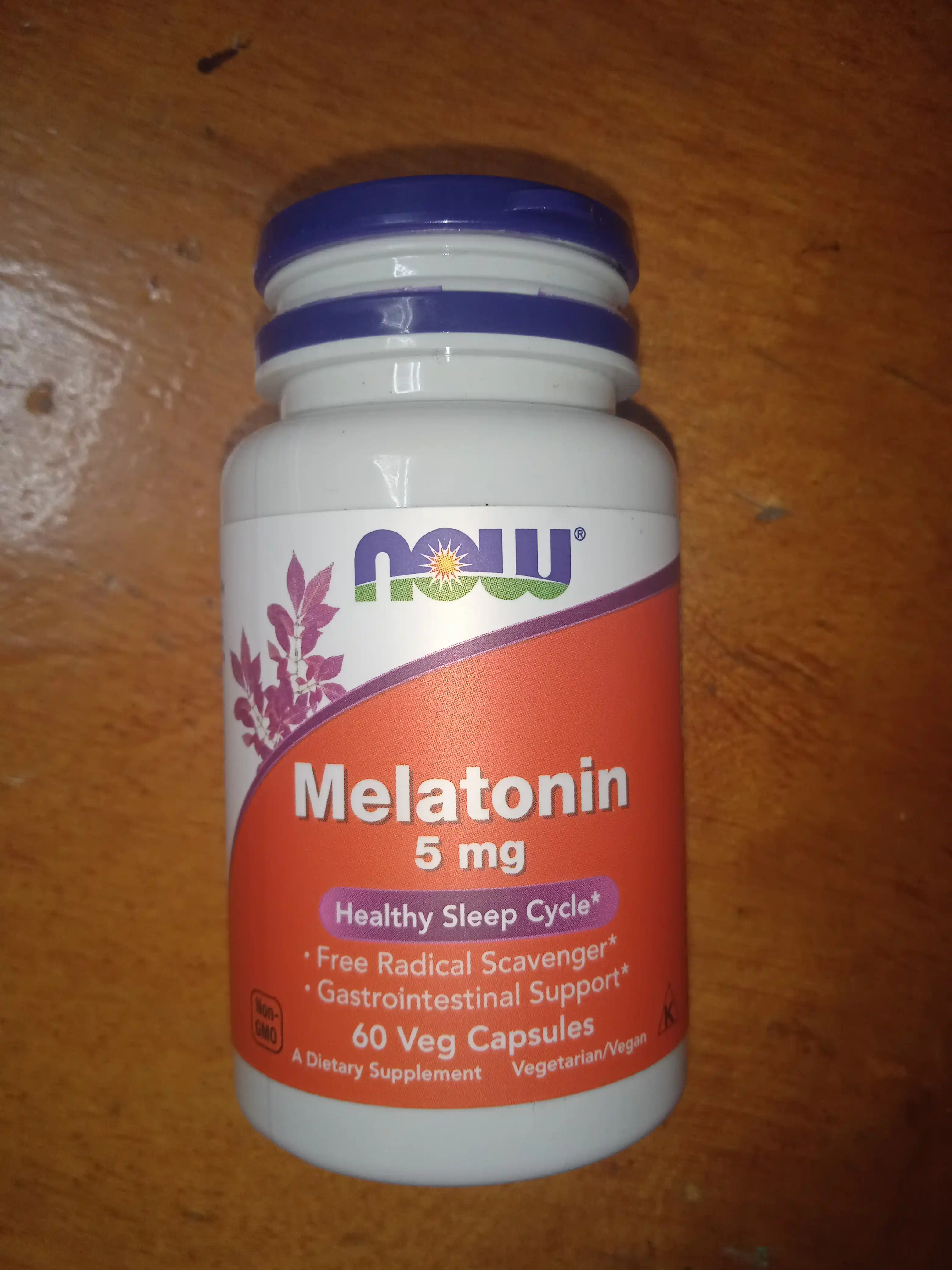 Мелатонин NOW Supplements, цикл здорового сна, 5 мг, капсулы Халяль