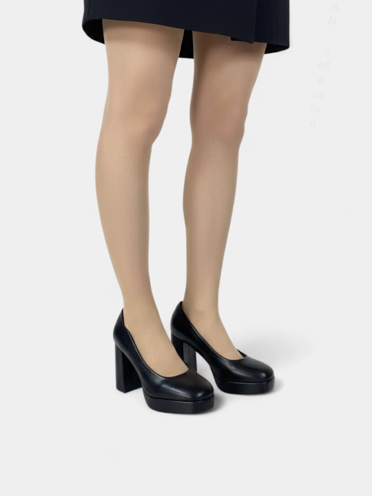 9 sm platformali va poshnali ayollar poyabzali, klassik model, kundalik paypoq uchun