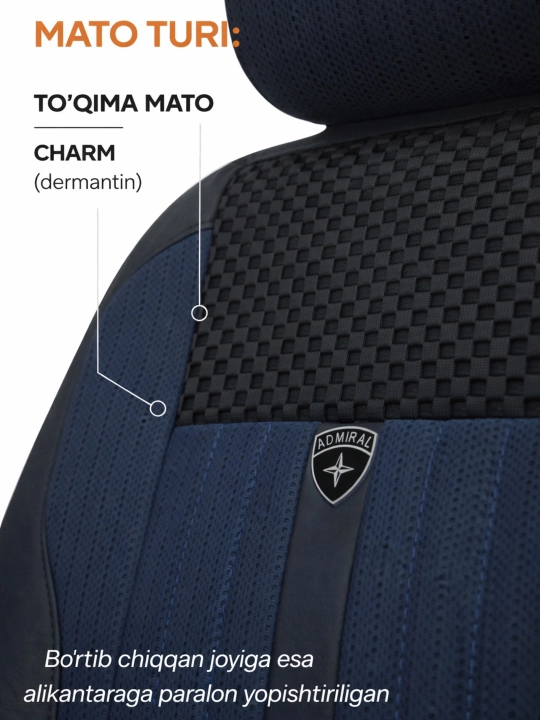 Автомобильный чехол ADMIRAL GT - Cobalt, Lacetti, Spark, Nexia 2, Nexia 3, Matiz, Damas