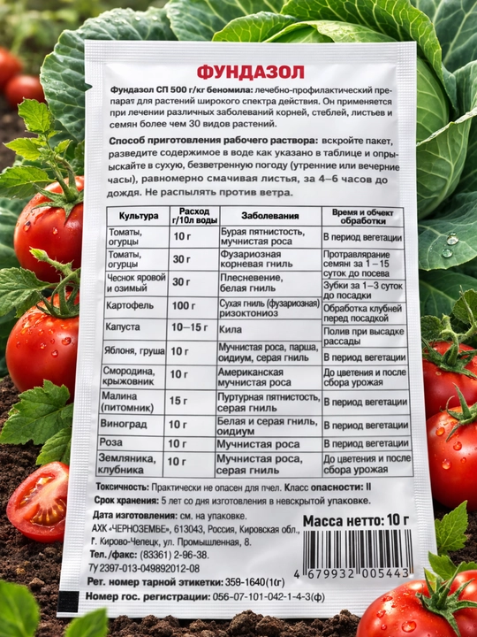 Fundazol - o‘simliklarni himoya qilish uchun tizimli ta’sirga ega vosita
