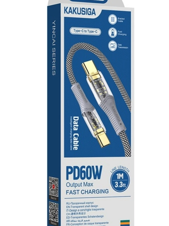 Kakusiga, модель PD60W KSC-809, Type-C 60 Вт, Type-C + Lightning + Micro