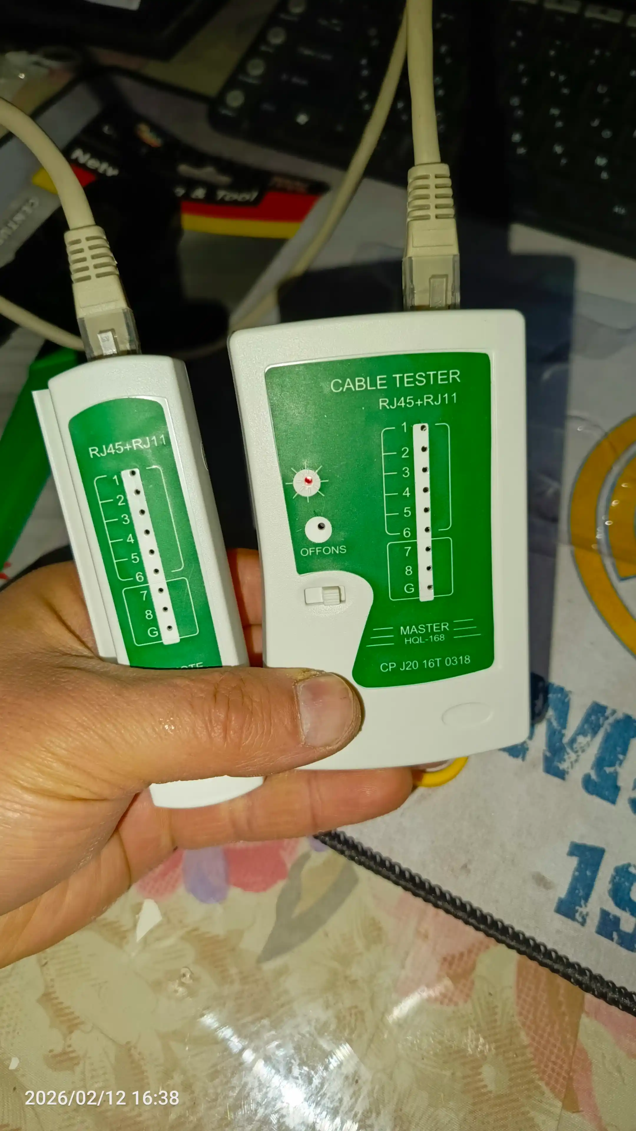 Лан тестер, для проверки сетевого кабеля RJ45 - RJ11