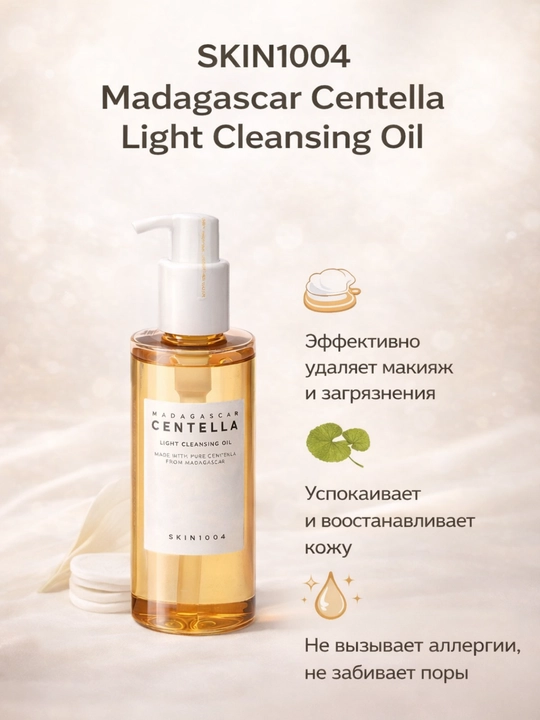 Гидрофильное масло для глубокого очищения лица Centella Skin1004, 200 мл - 