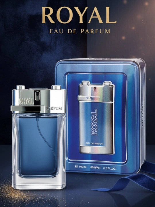 Erkaklar uchun parfyumlangan suvi ROYAL, sovg`a uchun, 100 ml
