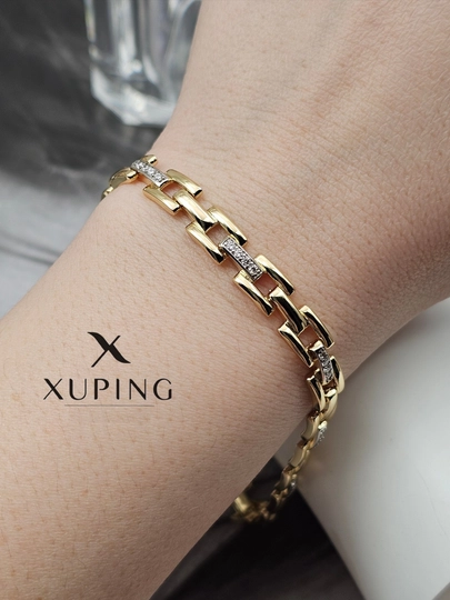 Женский браслет, 19 см, Xuping — 1001PRT-BRASLET5-ОРАНЖ