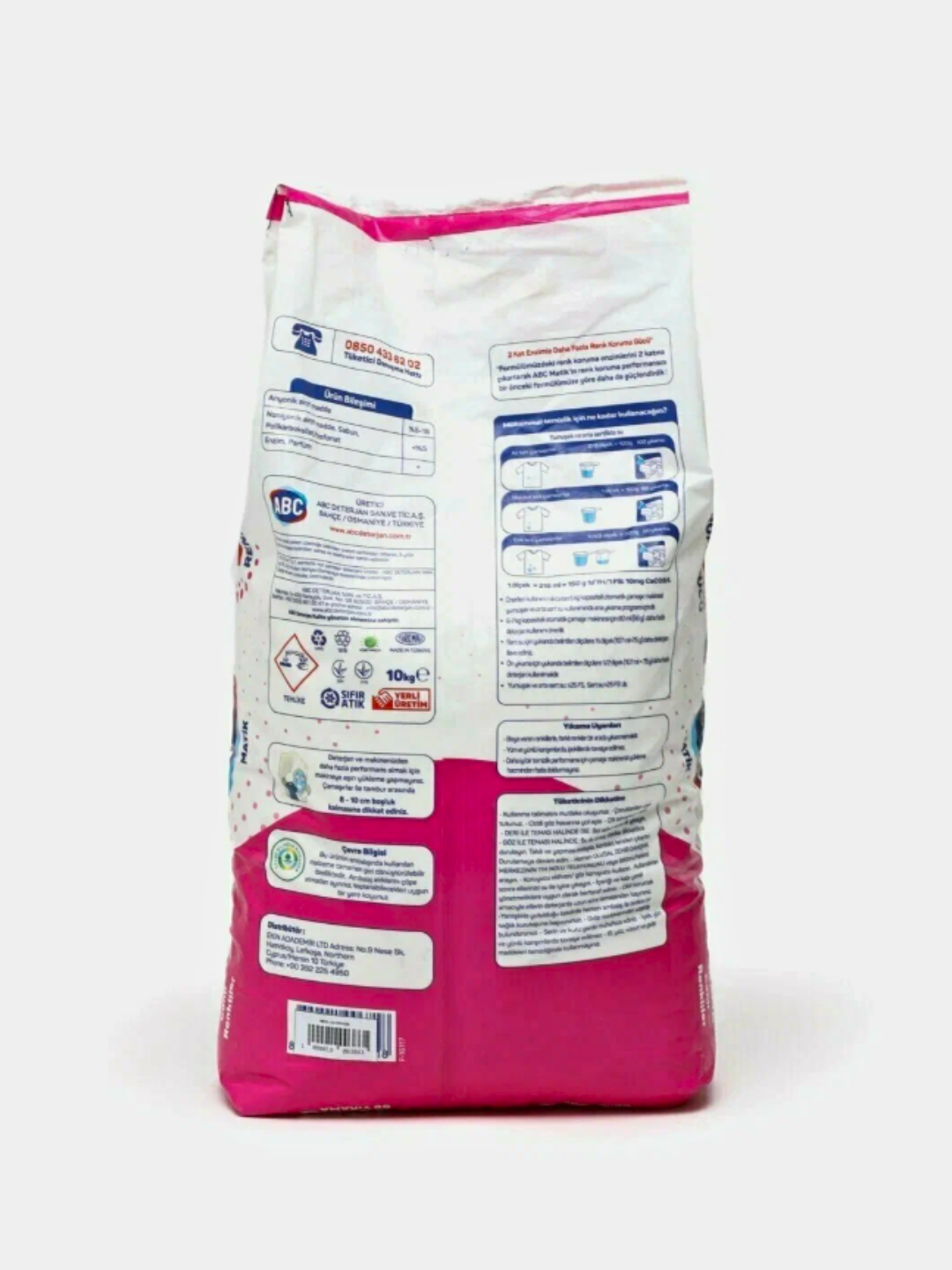 ABC kir yuvish kukuni, avtomat, 10 kg, universal