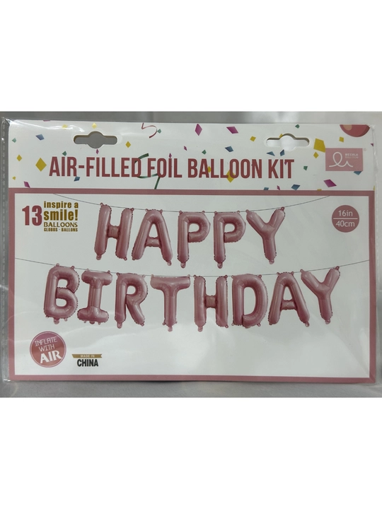 Шары с буквами «Happy Birthday» — набор для дня рождения, фольга, 40 см, 13 букв