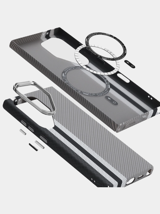 Чехол Карбон для Samsung Galaxy S22 , S23 Ultra, S24 Ultra, S25 Ultra, S26 Ultra с Magsafe