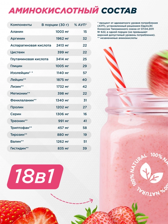 Fit&Health o‘simlik proteini Protein Shake Prime Kraft, 500 g