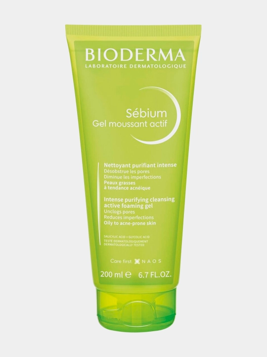 Гель Для Лица Bioderma Sebium, Очищающий, Активный, 200 Мл