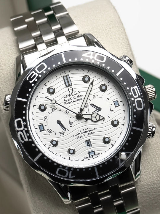 Мужские часы Omega Seamaster Style – металлический браслет, премиум дизайн