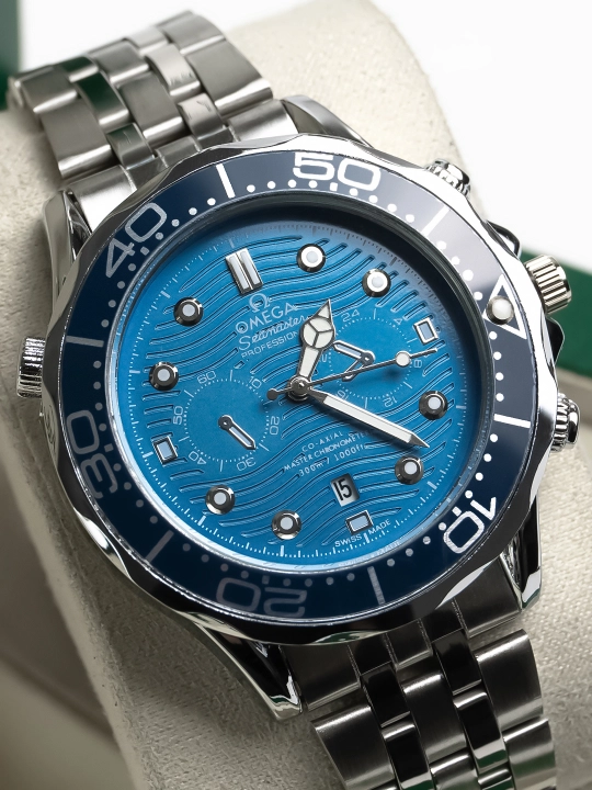 Мужские часы Omega Seamaster Style – металлический браслет, премиум дизайн