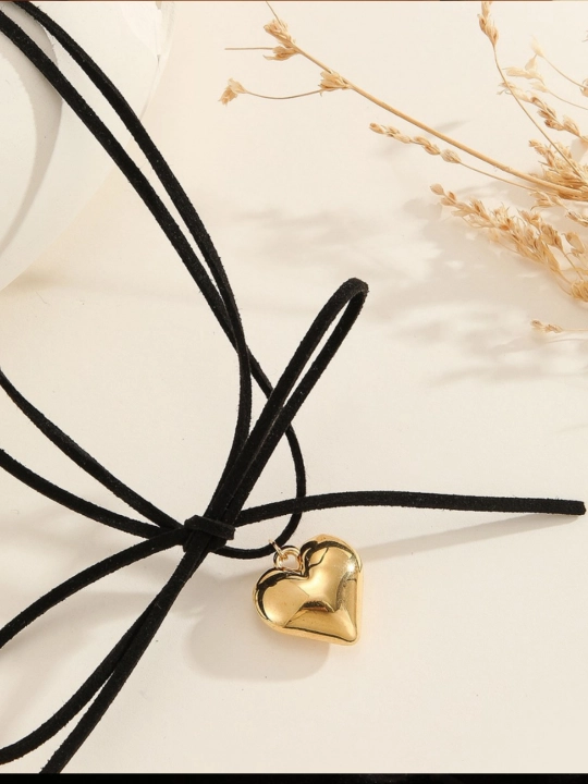 Elegant 4 tasi 1 da choker, ayollar nozik yurak zanjir taqinchoqlari, ayollar marjonlari