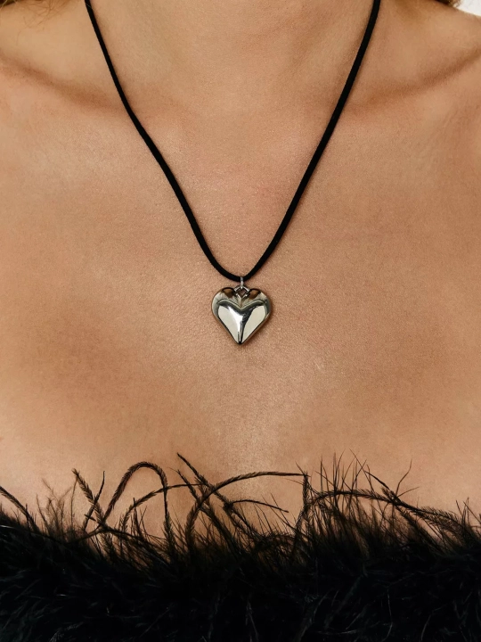 Elegant 4 tasi 1 da choker, ayollar nozik yurak zanjir taqinchoqlari, ayollar marjonlari