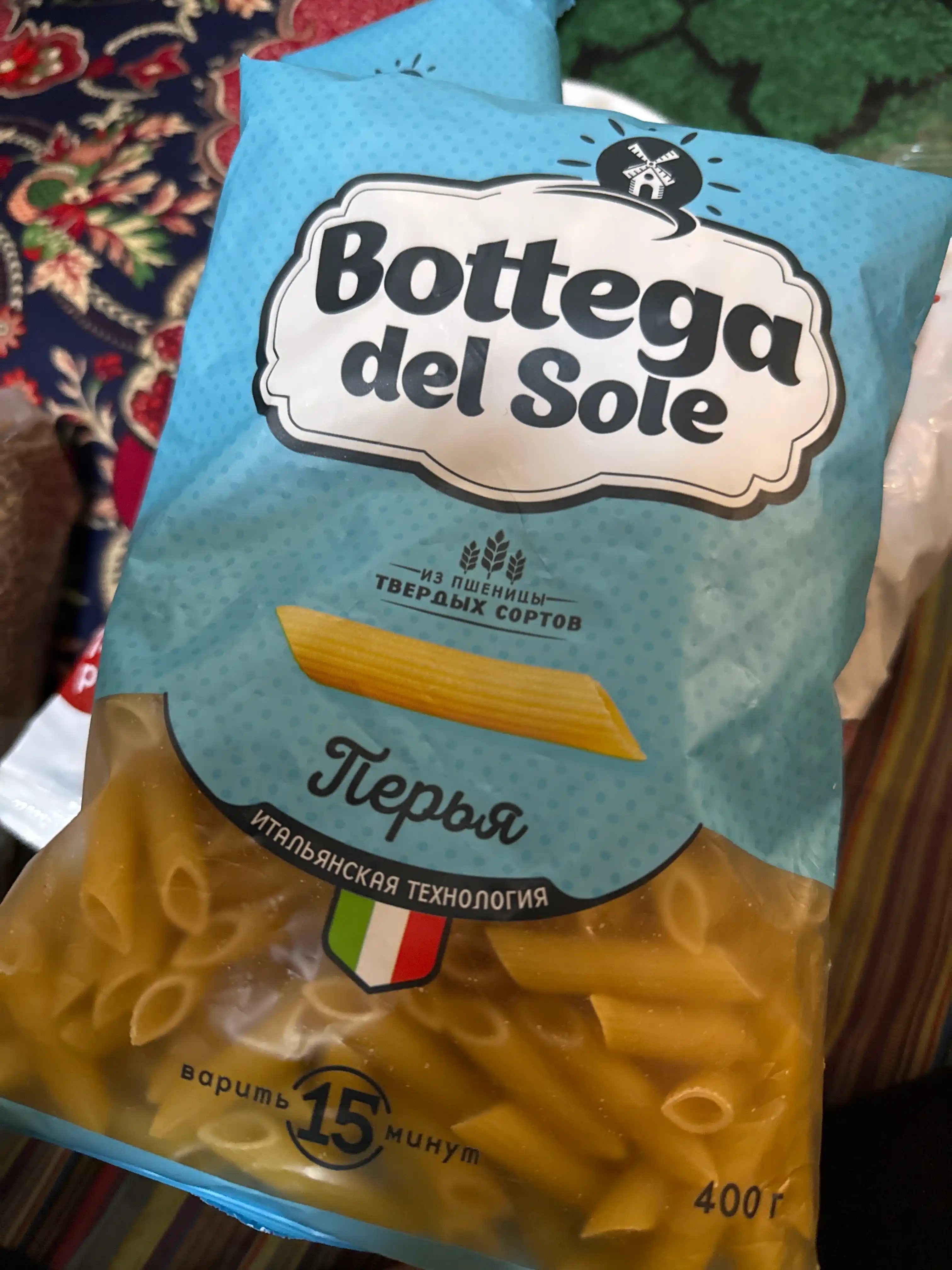 Макаронные изделия Bottega del Sole, перья, 400 гр