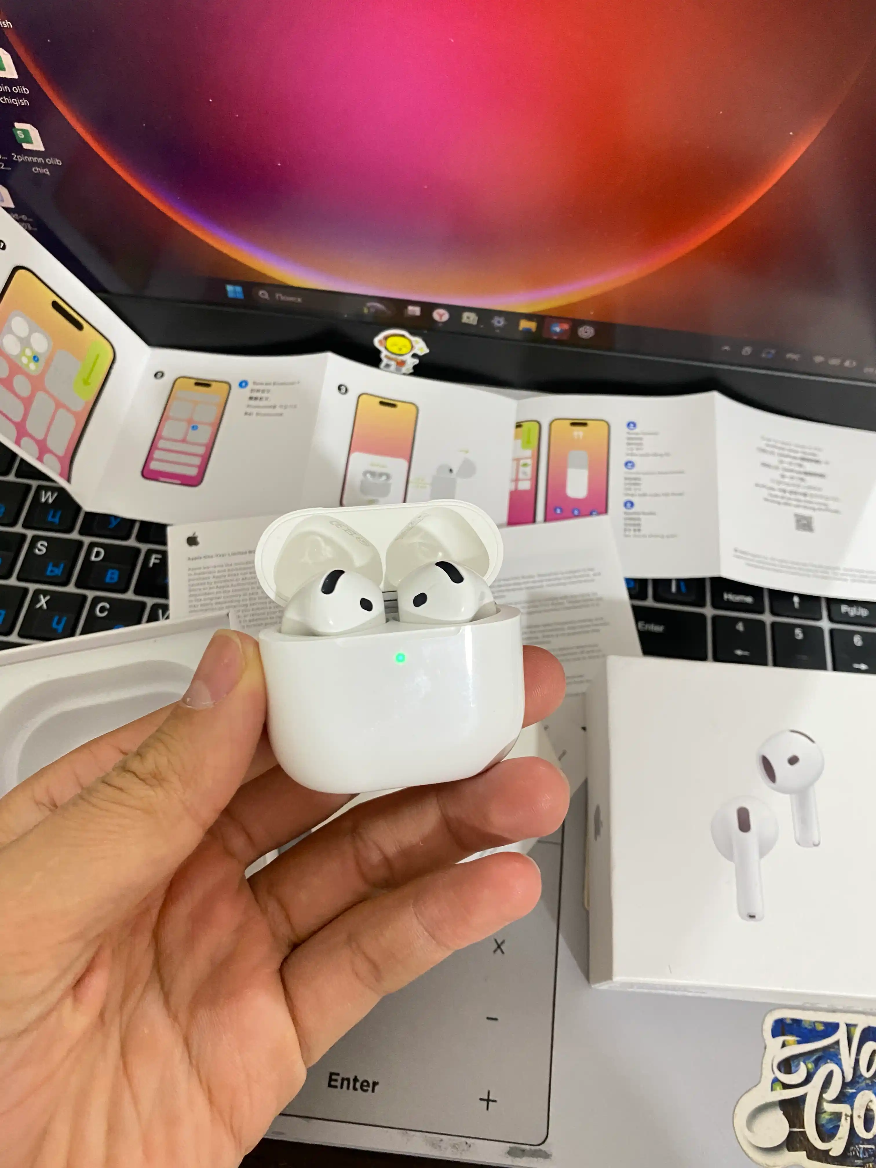 Simsiz quloqchin Pods 4 ANC bluetooth naushnik barcha smartfonlar uchun (ANC ishlaydi)
