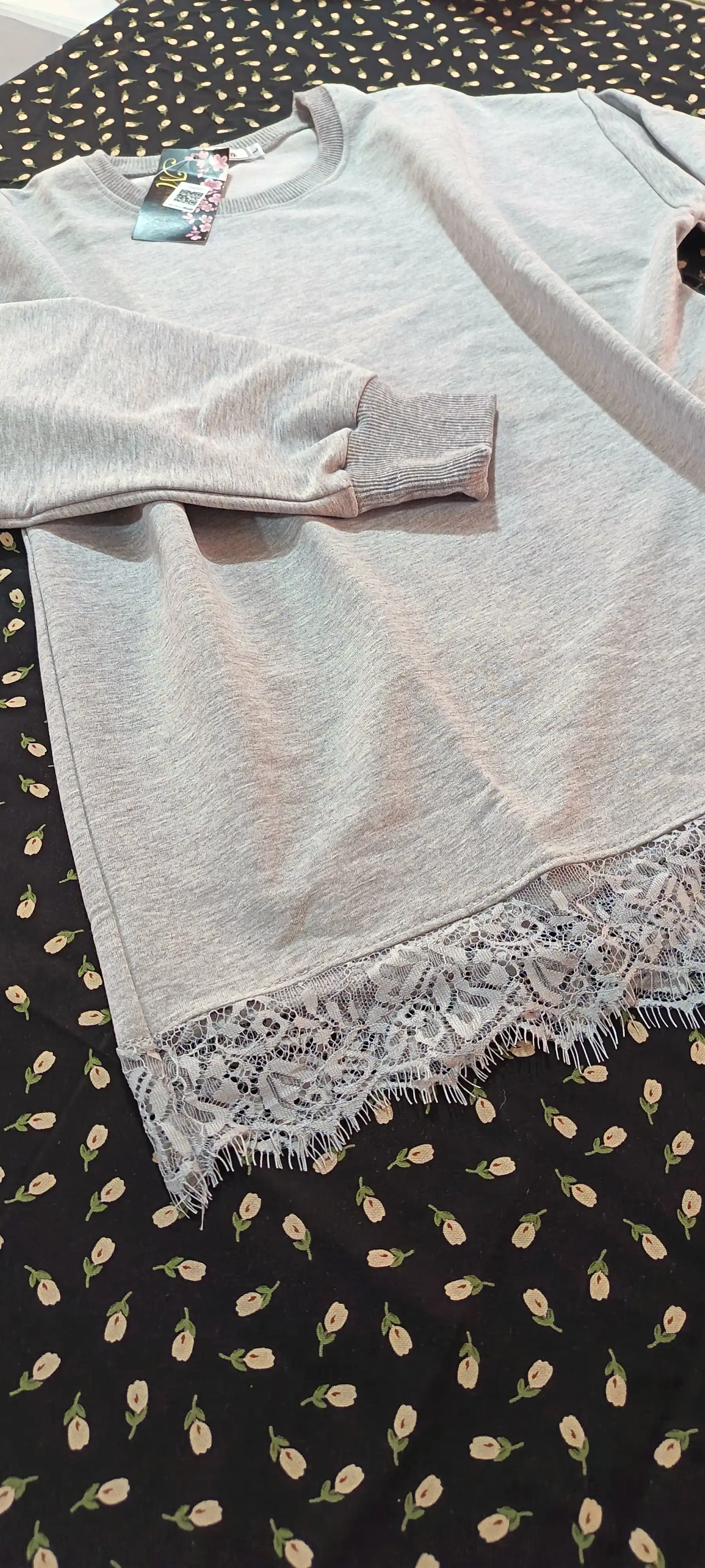 Ayollar uchun AishazaR svitshot, bazaviy, gipyur bahorgi bluzka, o‘lchami 42-52 M-XL