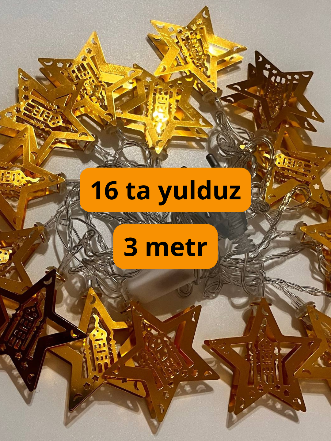 Ramazon yozuv nabor, bezaklari, bayram uchun, LED girlyan da svetlari bezaklar