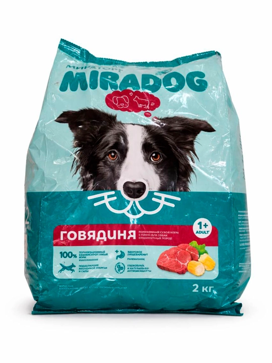 Собачий корм Miradog 2 кг - 