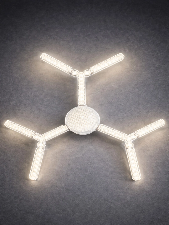 LED люстра-трансформер E27, 3 лопасти, 40W, складная, регулируемая