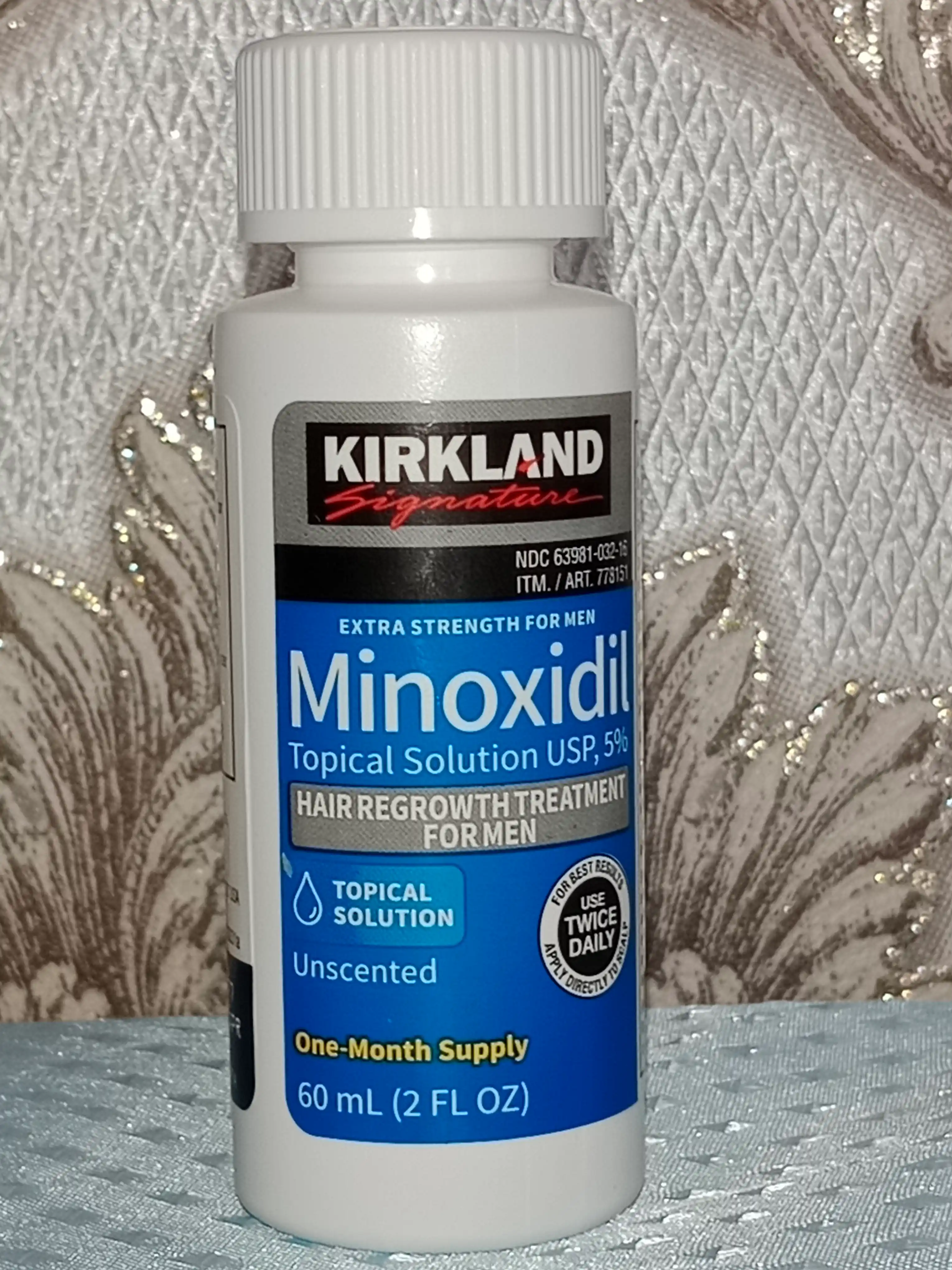 Soch va soqol o'stirish uchun minoksidil Kirkland Minoxidil 5%, 60 ml