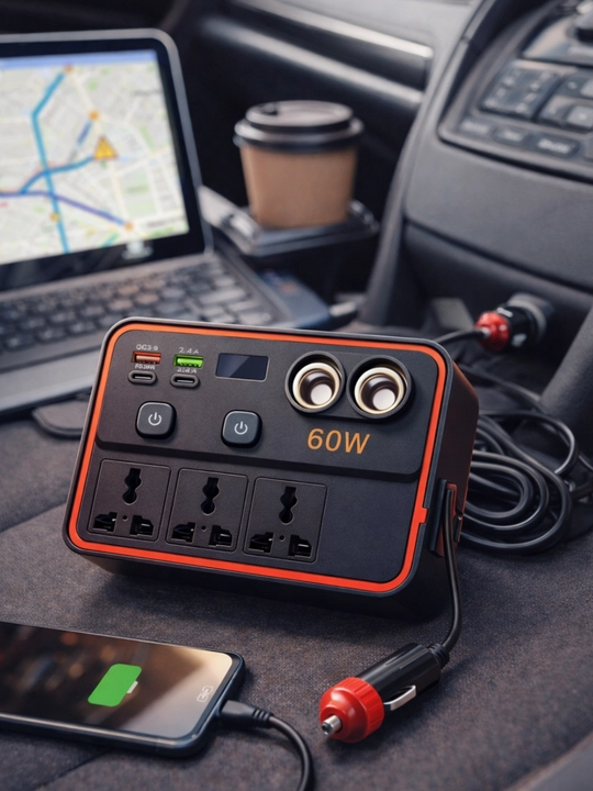 DrivePower 60W Автомобильный инвертор (3 розетки) - 
