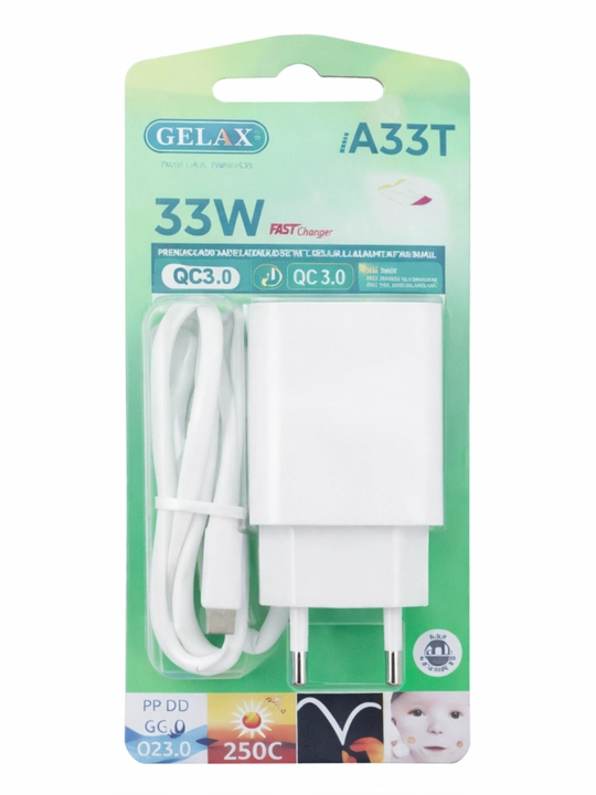 GELAX 33W zaryadlovchi adapter (Fast Charger) + kabel