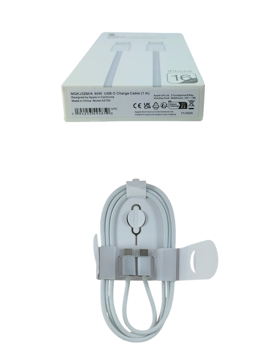 USB‑C кабель зарядки 60W 1м, быстрая зарядка, для iPhone 16 и других устройств