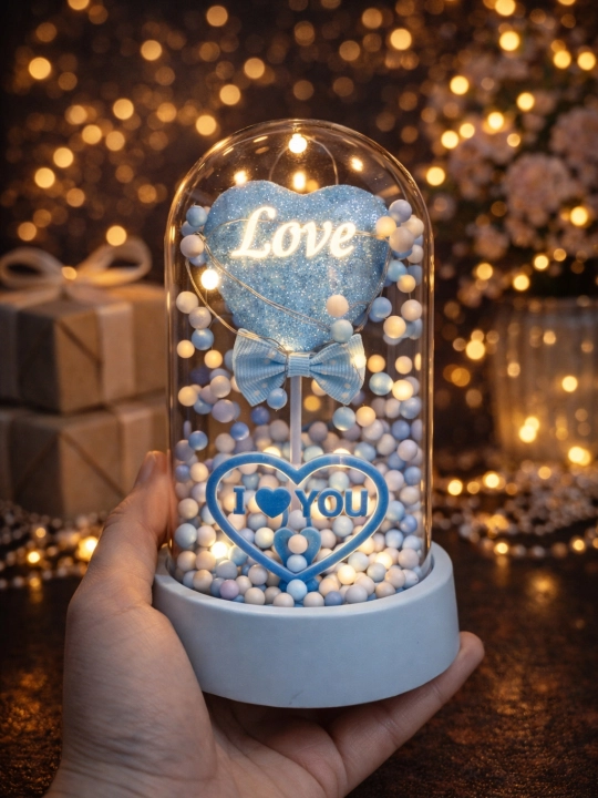 Ночник «LOVE» – романтический LED-светильник в стеклянной колбе, подарок и декор