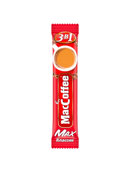 MacCoffee 3 tasi 1 da Max Classic qahvasi, 16 g, 50dona