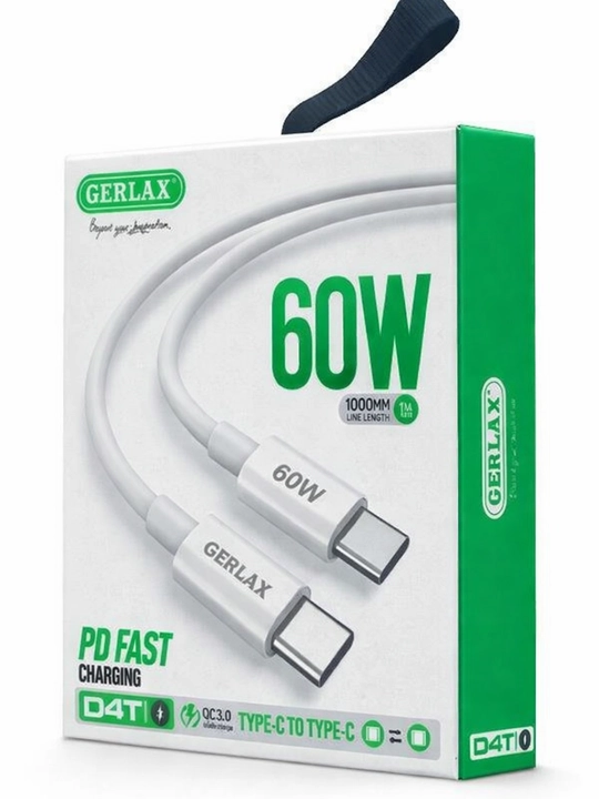 GERLAX 60W Type-C – Lightning kabel, tezkor zaryadlash - 